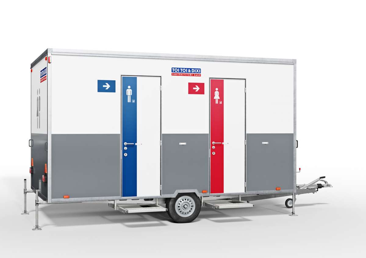 Miete : fashion Repräsentativer neuwertiger WC Wagen Toilettenwagen Dixie Mobiltoilette